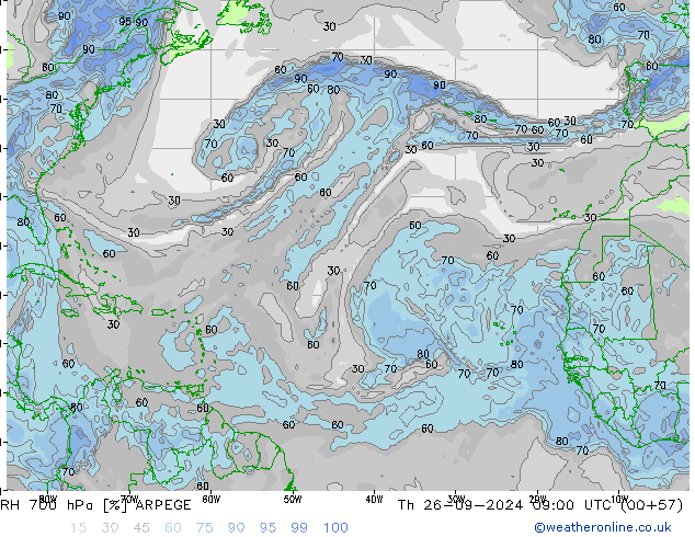 700 hPa Nispi Nem ARPEGE Per 26.09.2024 09 UTC