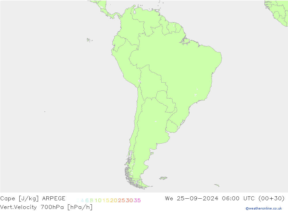 Cape ARPEGE St 25.09.2024 06 UTC