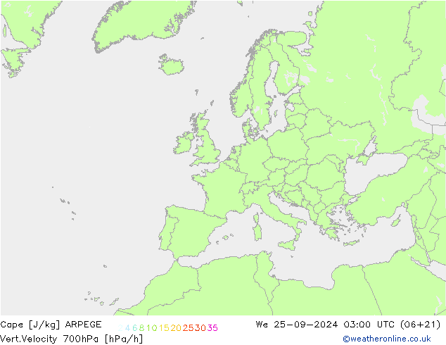 Cape ARPEGE  25.09.2024 03 UTC