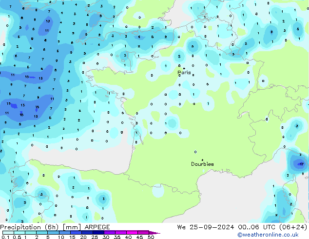  (6h) ARPEGE  25.09.2024 06 UTC