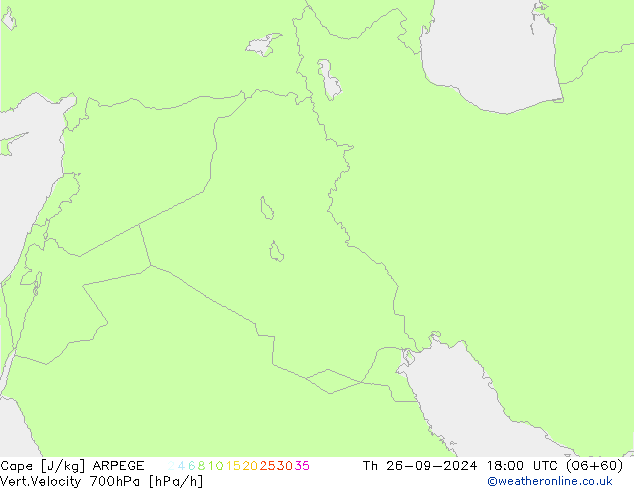 Cape ARPEGE Th 26.09.2024 18 UTC