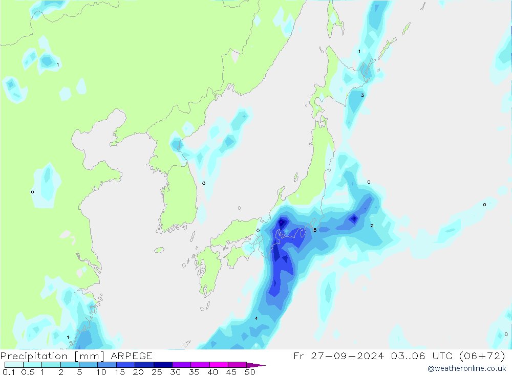 opad ARPEGE pt. 27.09.2024 06 UTC