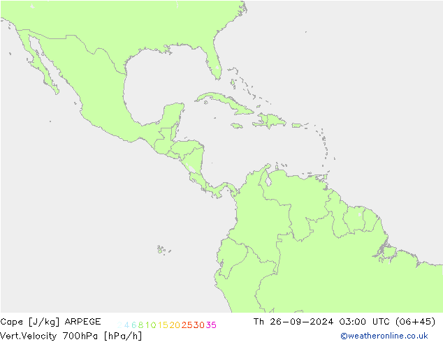 Cape ARPEGE  26.09.2024 03 UTC