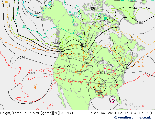 Height/Temp. 500 hPa ARPEGE pt. 27.09.2024 03 UTC