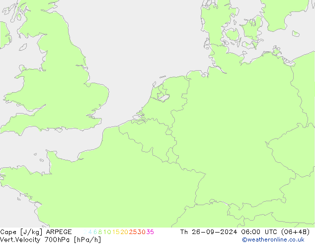 Cape ARPEGE Per 26.09.2024 06 UTC