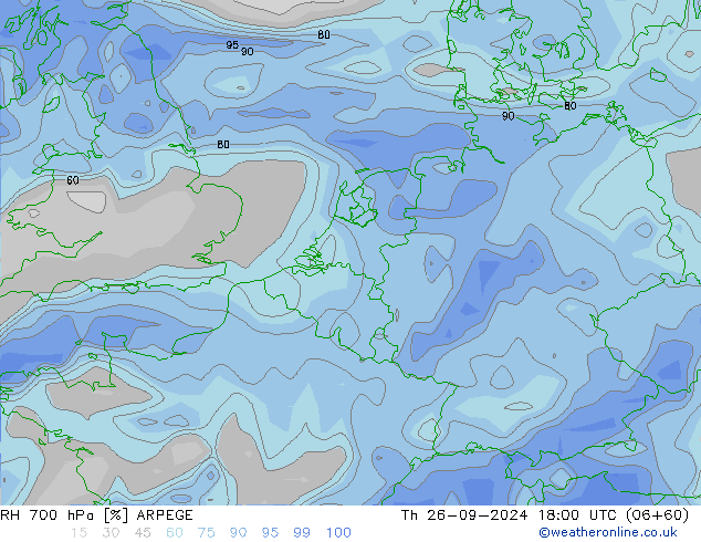 700 hPa Nispi Nem ARPEGE Per 26.09.2024 18 UTC