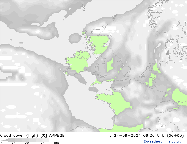 nuvens (high) ARPEGE Ter 24.09.2024 09 UTC