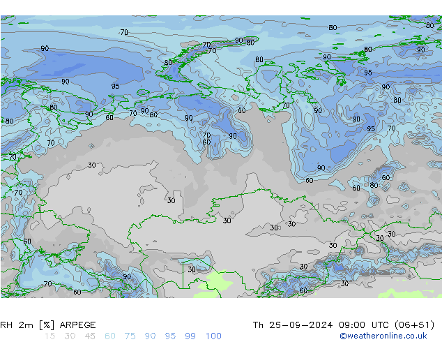 RV 2m ARPEGE do 26.09.2024 09 UTC