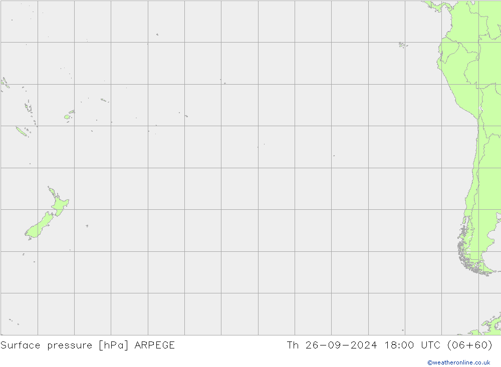 Surface pressure ARPEGE Th 26.09.2024 18 UTC