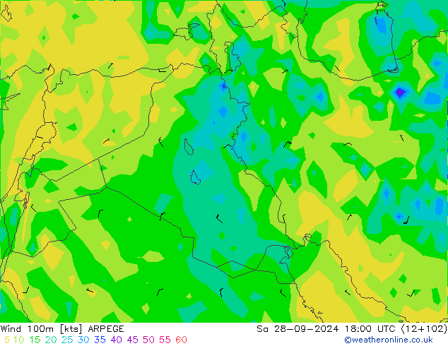  100m ARPEGE  28.09.2024 18 UTC