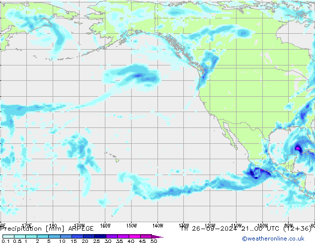 Precipitación ARPEGE jue 26.09.2024 00 UTC