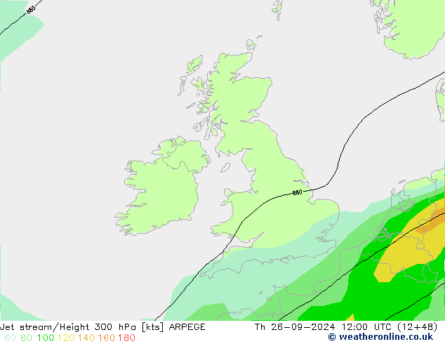 Jet Akımları ARPEGE Per 26.09.2024 12 UTC