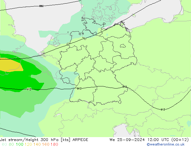 джет ARPEGE ср 25.09.2024 12 UTC