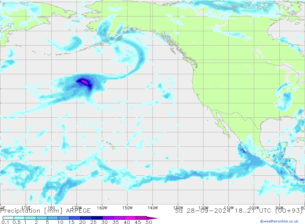 opad ARPEGE so. 28.09.2024 21 UTC