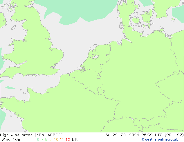 Sturmfelder ARPEGE So 29.09.2024 06 UTC