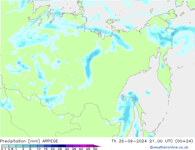 Precipitation ARPEGE Th 26.09.2024 00 UTC