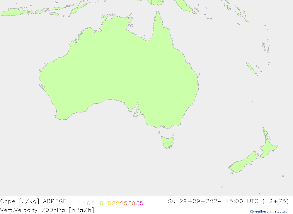 Cape ARPEGE dom 29.09.2024 18 UTC