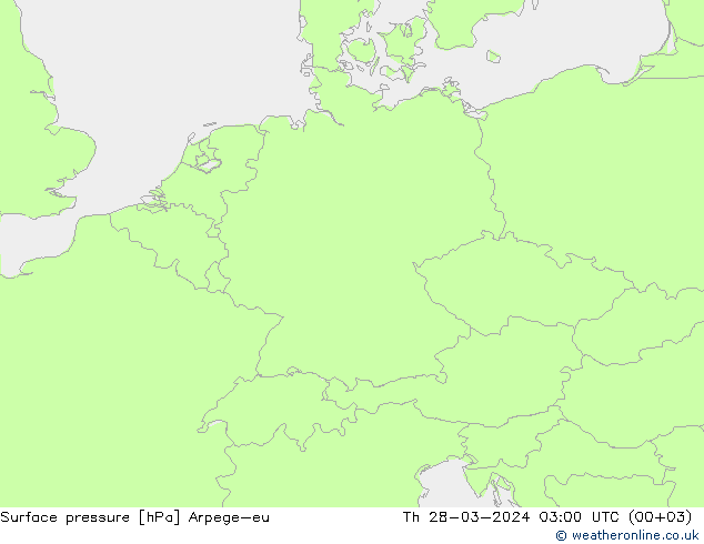 Surface pressure Arpege-eu Th 28.03.2024 03 UTC