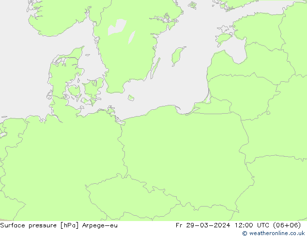 Surface pressure Arpege-eu Fr 29.03.2024 12 UTC