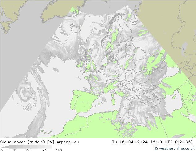 Bewolking (Middelb.) Arpege-eu di 16.04.2024 18 UTC
