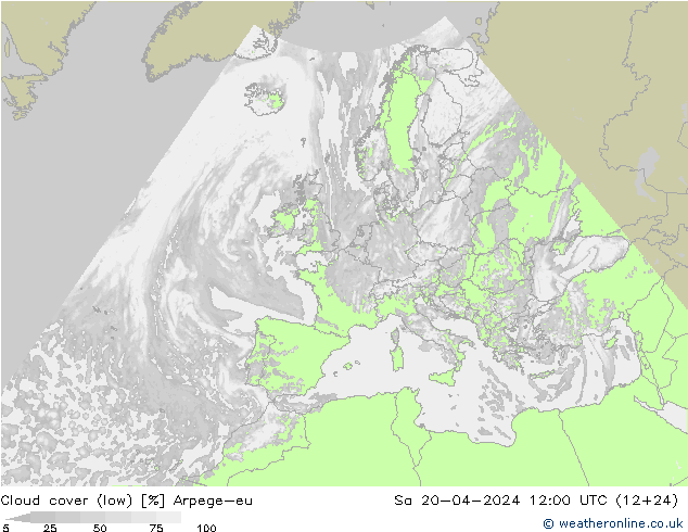 облака (низкий) Arpege-eu сб 20.04.2024 12 UTC
