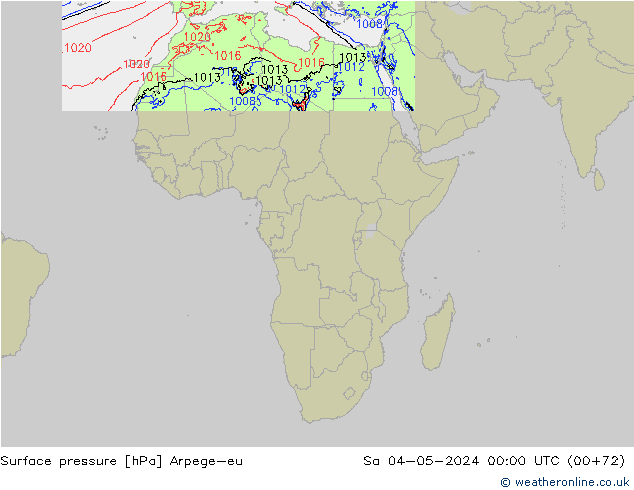 pressão do solo Arpege-eu Sáb 04.05.2024 00 UTC
