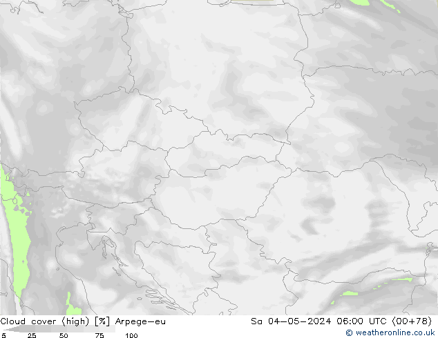 Bulutlar (yüksek) Arpege-eu Cts 04.05.2024 06 UTC