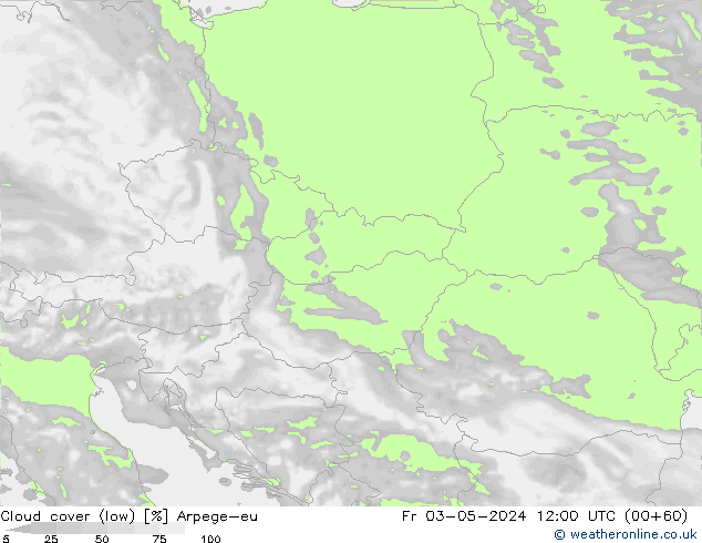 Nubi basse Arpege-eu ven 03.05.2024 12 UTC