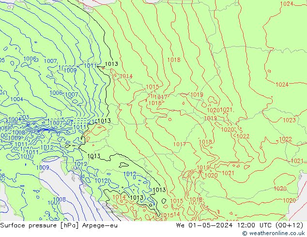 ciśnienie Arpege-eu śro. 01.05.2024 12 UTC