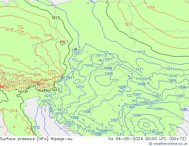 Surface pressure Arpege-eu Sa 04.05.2024 00 UTC