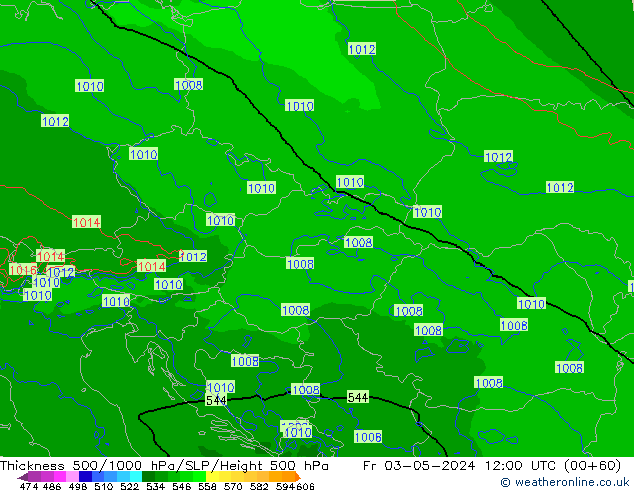 Thck 500-1000hPa Arpege-eu ven 03.05.2024 12 UTC