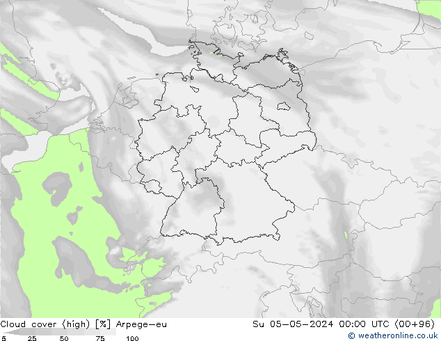 Nubes altas Arpege-eu dom 05.05.2024 00 UTC