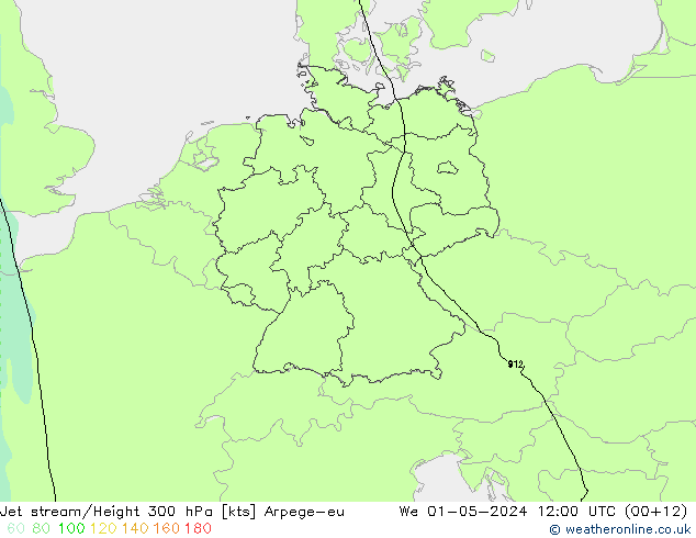 Prąd strumieniowy Arpege-eu śro. 01.05.2024 12 UTC