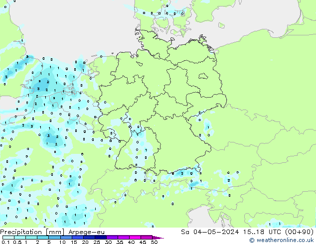 Neerslag Arpege-eu za 04.05.2024 18 UTC