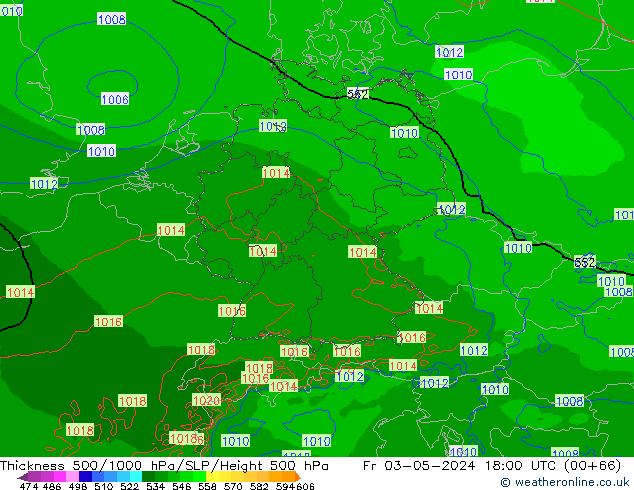 500-1000 hPa Kalınlığı Arpege-eu Cu 03.05.2024 18 UTC