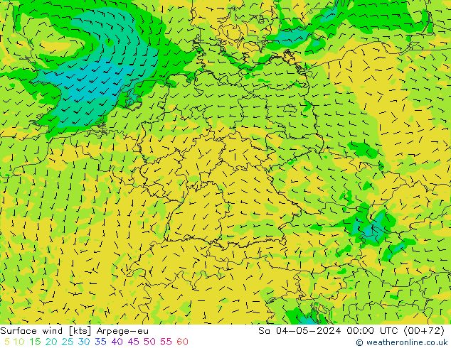 Surface wind Arpege-eu So 04.05.2024 00 UTC
