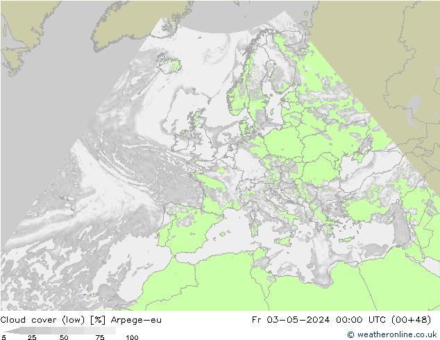 Wolken (tief) Arpege-eu Fr 03.05.2024 00 UTC