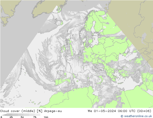 Nubi medie Arpege-eu mer 01.05.2024 06 UTC