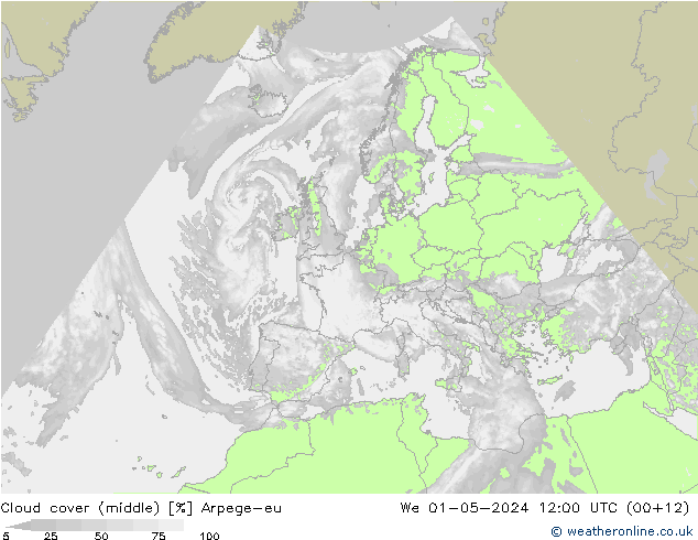 облака (средний) Arpege-eu ср 01.05.2024 12 UTC