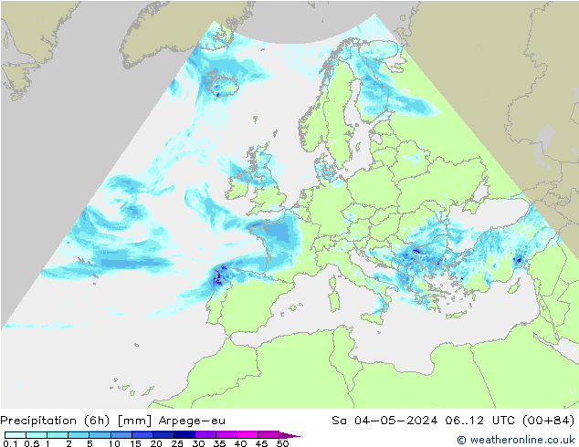 Nied. akkumuliert (6Std) Arpege-eu Sa 04.05.2024 12 UTC