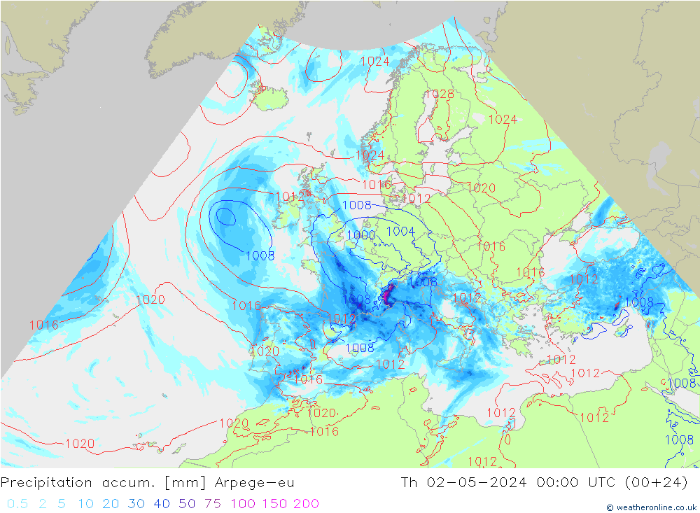 Nied. akkumuliert Arpege-eu Do 02.05.2024 00 UTC