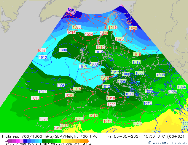 Thck 700-1000 hPa Arpege-eu pt. 03.05.2024 15 UTC