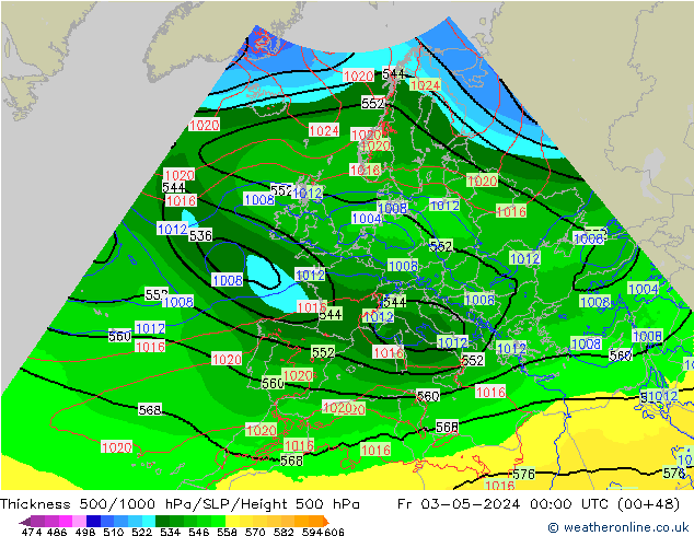 Thck 500-1000hPa Arpege-eu pt. 03.05.2024 00 UTC