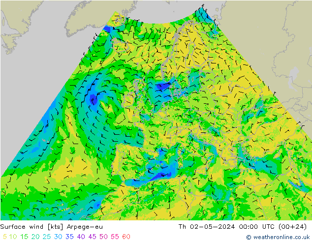 Bodenwind Arpege-eu Do 02.05.2024 00 UTC