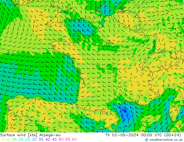 Bodenwind Arpege-eu Do 02.05.2024 00 UTC