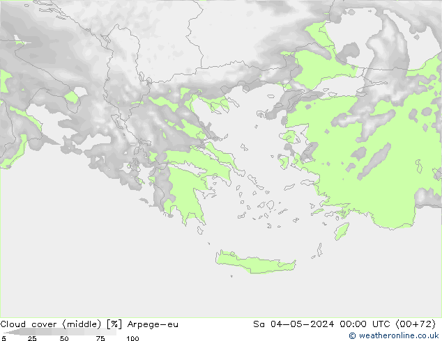 Bewolking (Middelb.) Arpege-eu za 04.05.2024 00 UTC