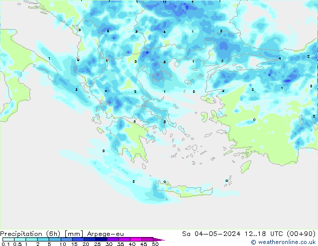 Nied. akkumuliert (6Std) Arpege-eu Sa 04.05.2024 18 UTC