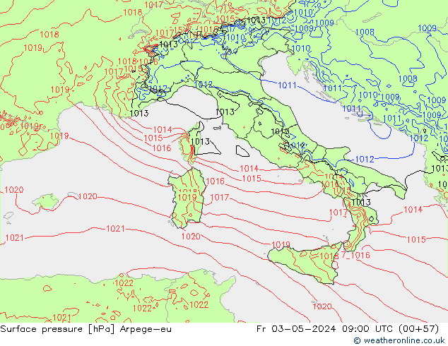 pression de l'air Arpege-eu ven 03.05.2024 09 UTC