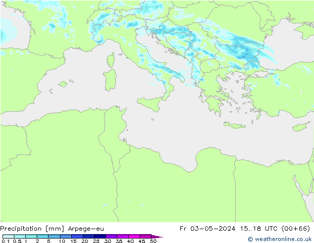 Precipitation Arpege-eu Fr 03.05.2024 18 UTC