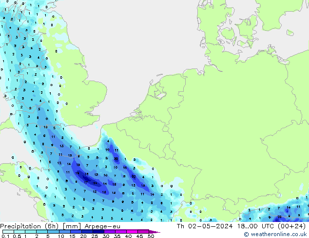 Nied. akkumuliert (6Std) Arpege-eu Do 02.05.2024 00 UTC